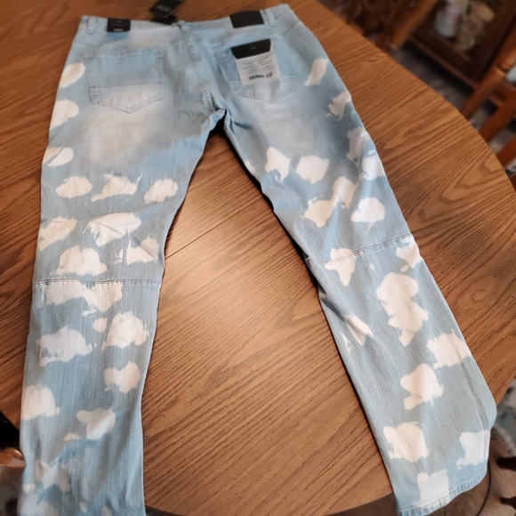 BNWT Men's Encrypted Distressed Skinny Fit Jeans 40/34 - Picture 6 of 7
